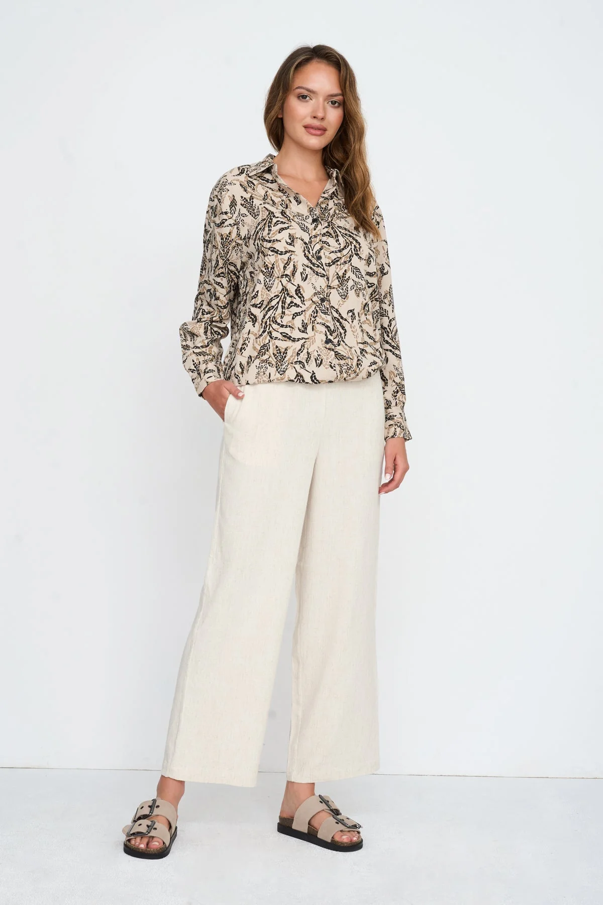 Bluse aus Viskose-Leinen-Mix - Image 5