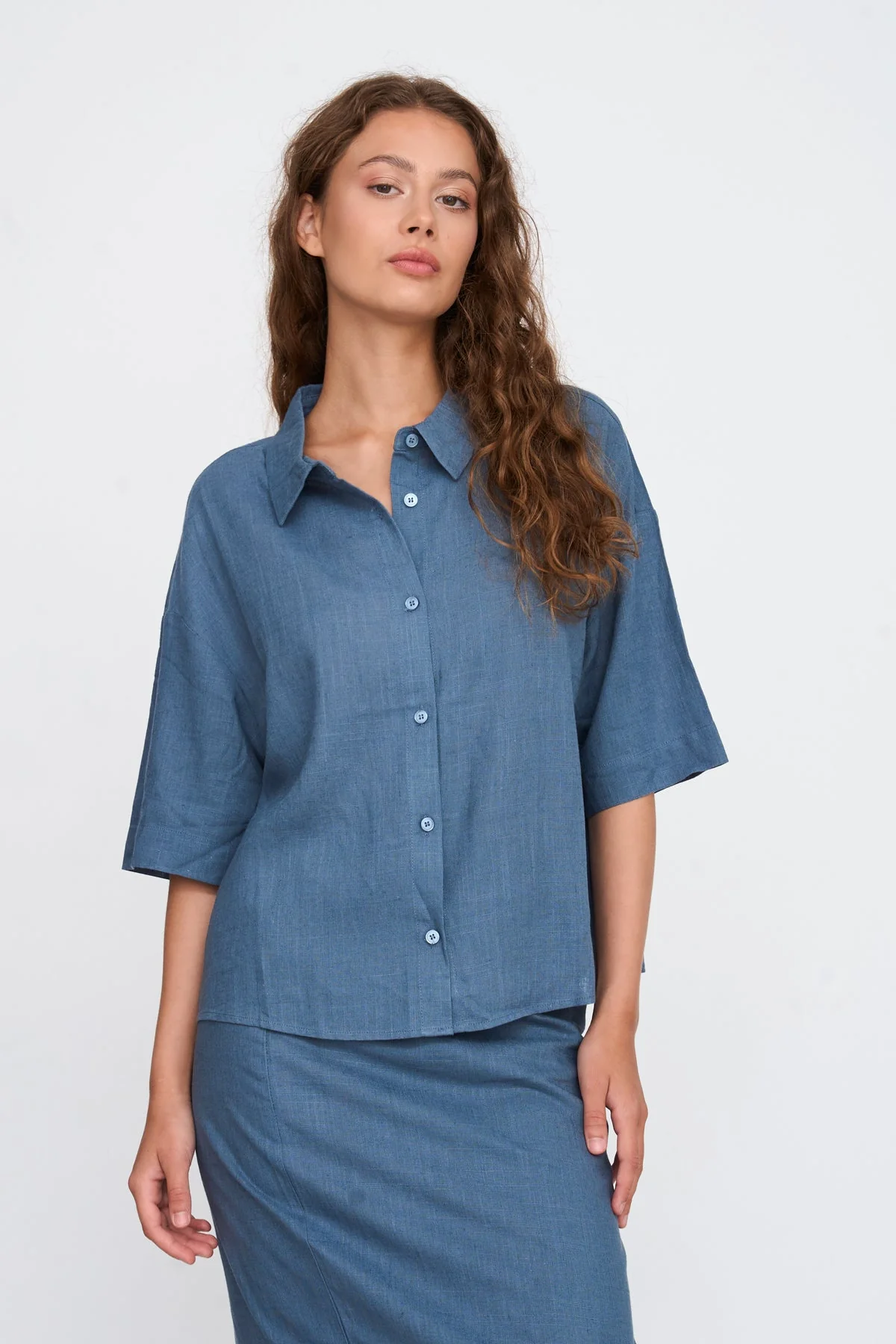 Bluse in Blau - Image 7